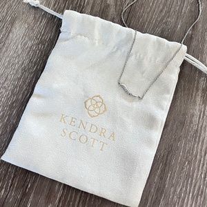 Kendra Scott Silver pendant necklace with rhinestones